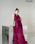 Luxe Peplum Drape Saree Set