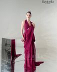 Luxe Peplum Drape Saree Set