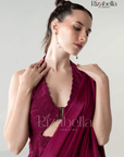 Luxe Peplum Drape Saree Set