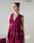 Luxe Peplum Drape Saree Set