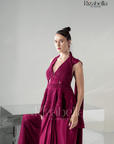 Luxe Peplum Drape Saree Set
