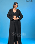 Black Rose 3-Piece Co-ord Set with Lace Jacket