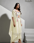 3 PCS bust, drappe skirt with heavy dupatta