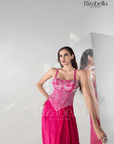 Queen’s Blush Corset drape skirt