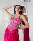 Queen’s Blush Corset drape skirt