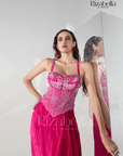Queen’s Blush Corset drape skirt