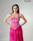 Queen’s Blush Corset drape skirt