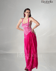Queen’s Blush Corset drape skirt