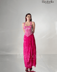 Queen’s Blush Corset drape skirt