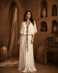 Nomad Luxe Cape Gown White