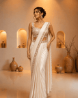 Royal Sapphire Crystal Saree Set