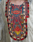Embroidered Tunic with Draped Pants - Gray