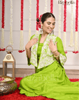 3 PCS jacket set with white Moti Handwork