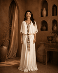Nomad Luxe Cape Gown White