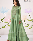 Floor-Length Anarkali with Zari Embroidery