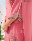 Kurta Set with Peacock & Floral Handwork