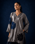 Midnight Bloom Luxe Co-Ord Set blue