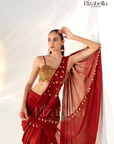 Ruby Noire Saree Set