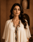 Nomad Luxe Cape Gown White