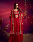 Royal zardosi skirt ensemble cape