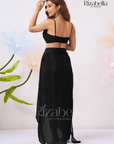 Sweetheart Drape Set with Floral Kimono