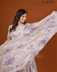 Vintage Orchid Printed Anarkali Suit