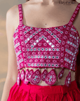 Hot Pink Aura Draped Ensemble
