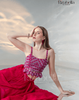 Hot Pink Aura Draped Ensemble