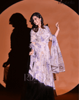 Vintage Orchid Printed Anarkali Suit