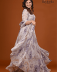 Vintage Orchid Printed Anarkali Suit