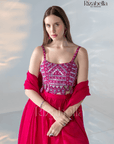 Hot Pink Aura Draped Ensemble