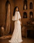 Nomad Luxe Cape Gown White