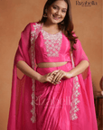 3 PCS dhoti style drape skirt