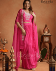 3 PCS dhoti style drape skirt