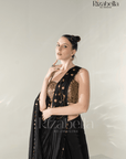 Ruby Noire Saree Set