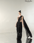Ruby Noire Saree Set