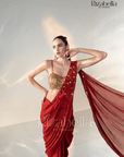 Ruby Noire Saree Set