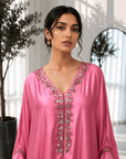 Embellished Kaftan Co-ord Set Pink