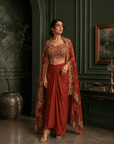 Blossom Cape Drape skirt Set