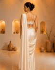 Royal Sapphire Crystal Saree Set
