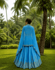 Azure Bloom EmbroidereD Lehenga Set