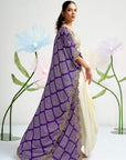 Royale Embellished Cape Draped Ensemble