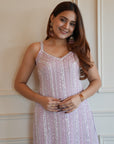 Mirror Embellished Sharara Set - Lavender