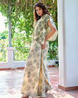 Metallic Embroidered Cape Plazzo Set