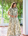 Metallic Embroidered Cape Plazzo Set