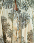 Metallic Embroidered Cape Plazzo Set