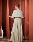 Rizabella Women Mehfil Sage Green Embroidered Jacket Palazzo Set