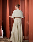 Rizabella Women Mehfil Sage Green Embroidered Jacket Palazzo Set