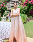 1 Piece One Shoulder Asymmetric Dress - Silver & Purple