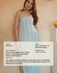 Mirror Embellished Sharara Set - Sea Green